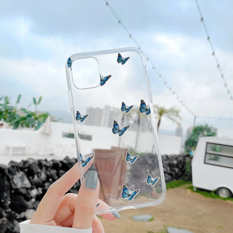 Blue Butterfly Anti-Drop Phone Case