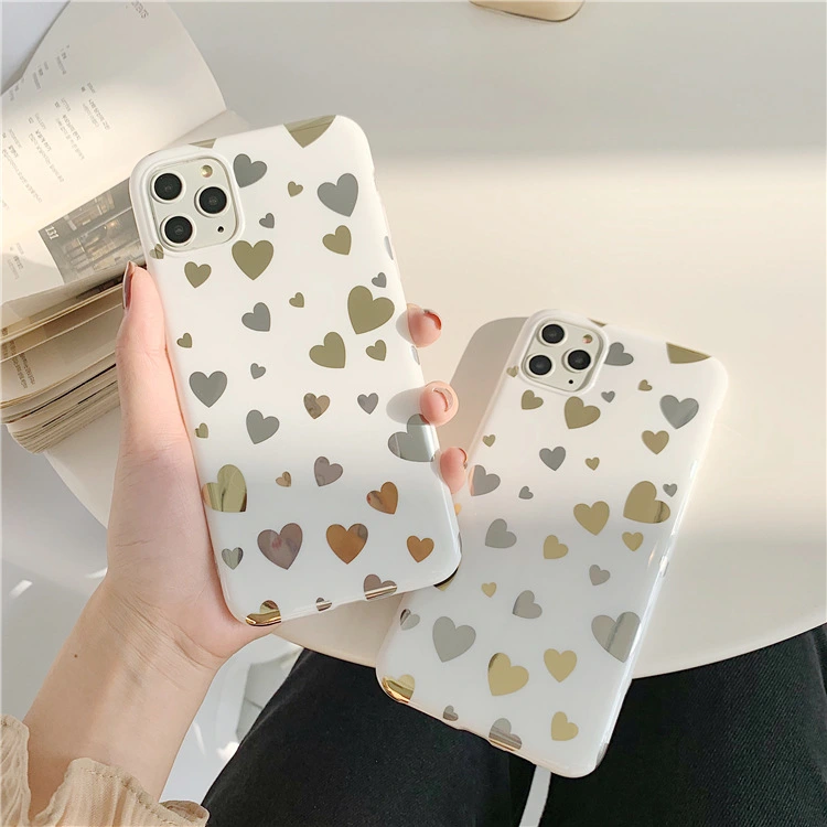 Electroplating Love Is Suitable For Apple Mobile Phone Case