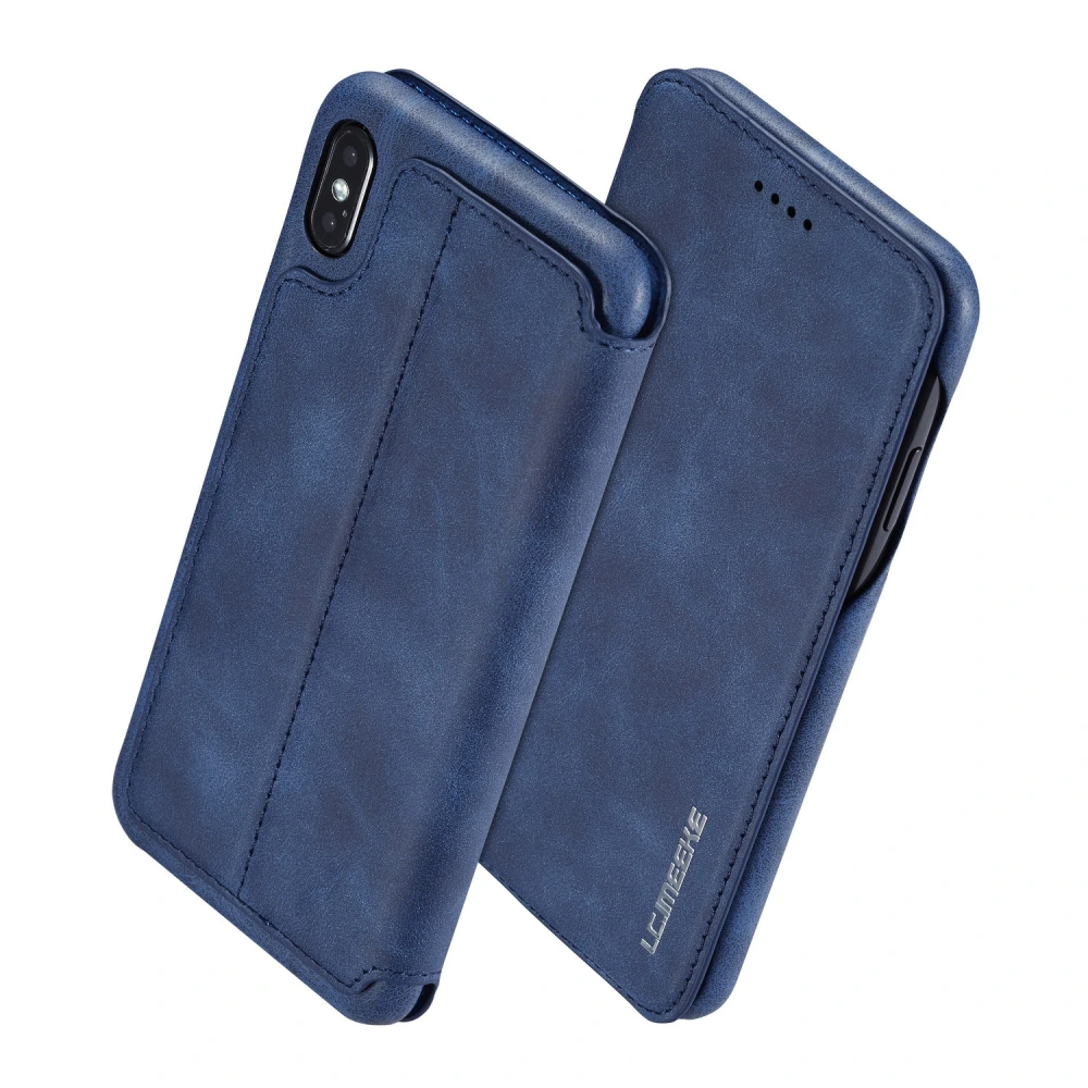 Compatible with Apple, Honggu Grain IphoneX S Max Mobile Phone Case Leather Case