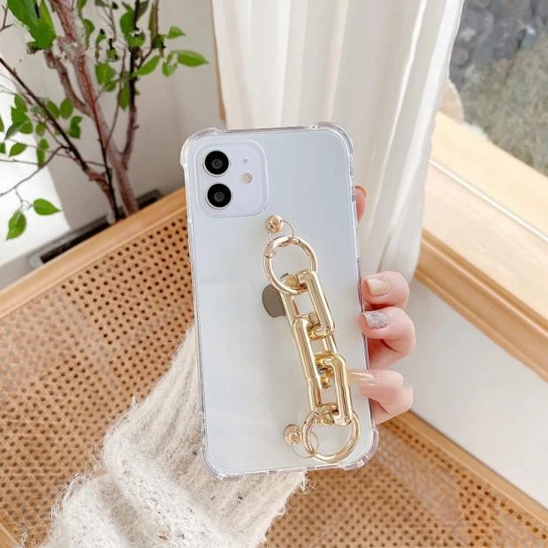 Transparent Gold Chain Mobile Phone Case  Shell 