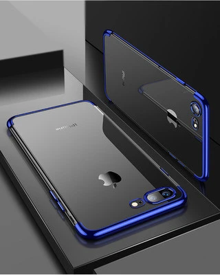 Compatible with Apple, Suitable For Iphone12Pro Electroplating Three-Stage Mobile Phone Shell Apple 78plus Transparent Tpu Soft Anti-Fall Protective Cover