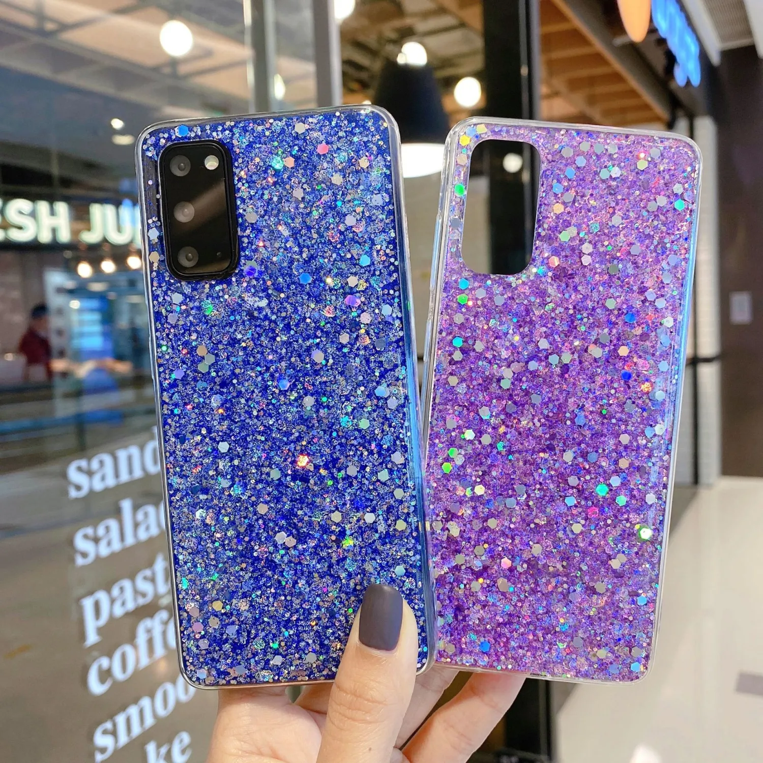 Samsung Epoxy Glitter Beaded Phone Case