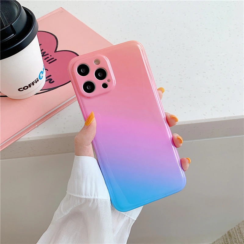 Compatible with Apple, Ins Color Blooming Gradient Suitable For Iphone12Pro Mobile Phone Case Apple 11 All-Inclusive Xsmax 7 8Plus