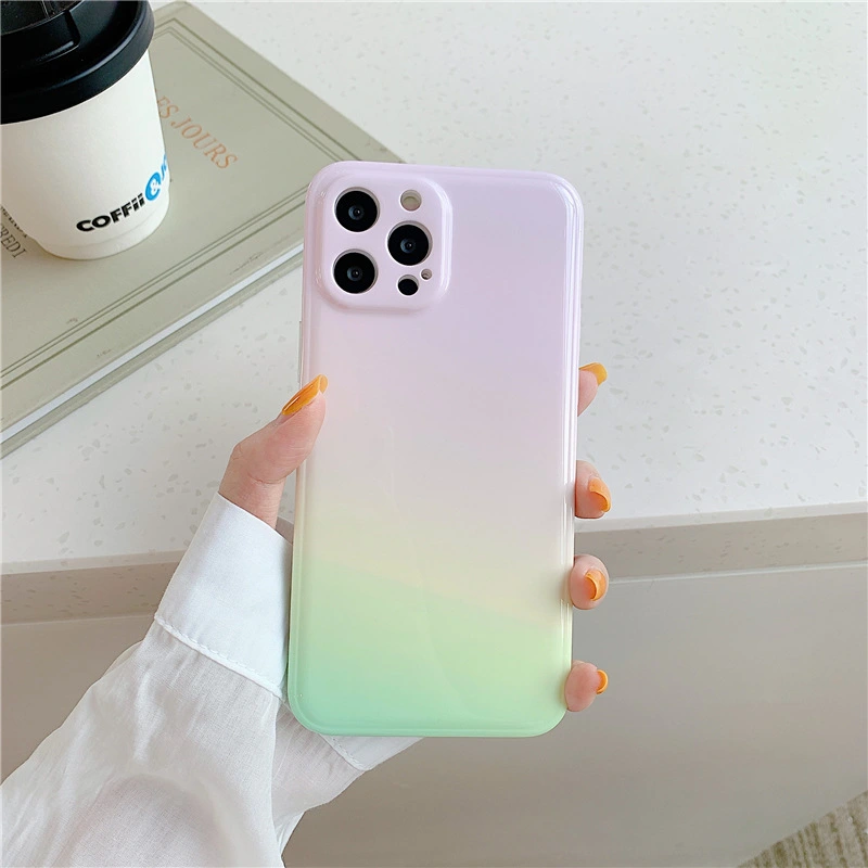 Compatible with Apple, Ins Color Blooming Gradient Suitable For Iphone12Pro Mobile Phone Case Apple 11 All-Inclusive Xsmax 7 8Plus
