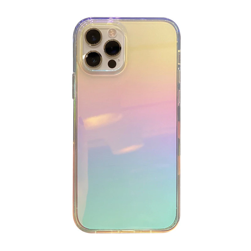 Ins Laser Colorful Transparent Suitable For Apple Color Changing Aurora Mobile Phone Case