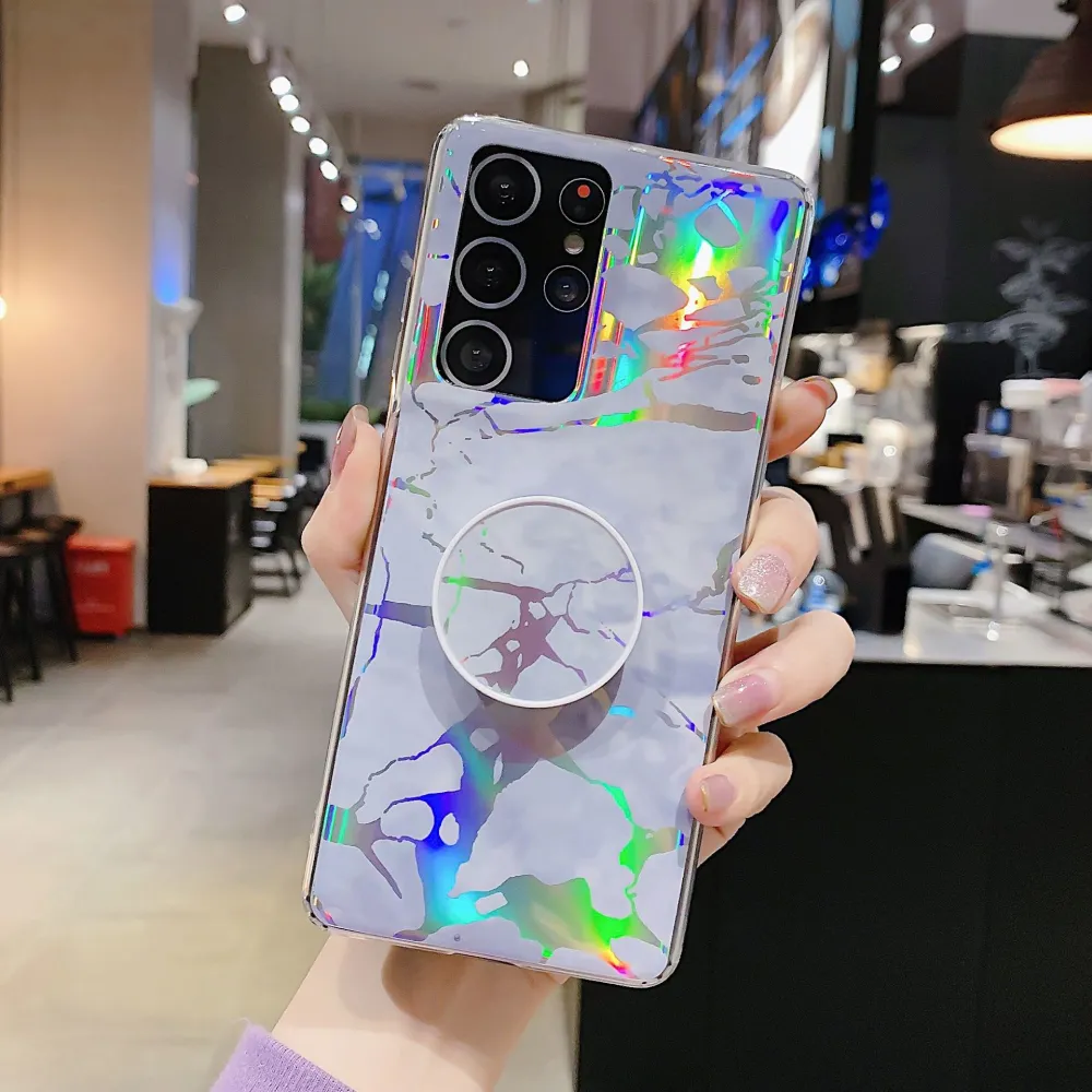 Hot Sale Laser Marble Phone Case With The Same Bracket