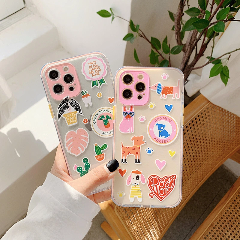 Clear Cute Plant Animal Phone Case For Soft Back Cover