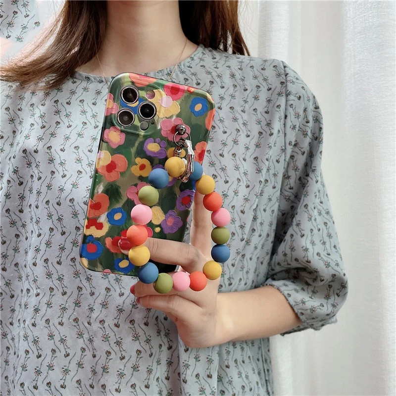 Color Flower Ring Personality Creative Mobile Phone Case Fashion Girl