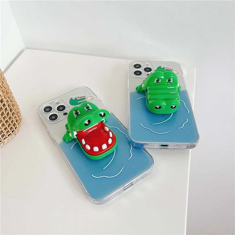 Creative Funny Finger Biting  Silicone Phone Case