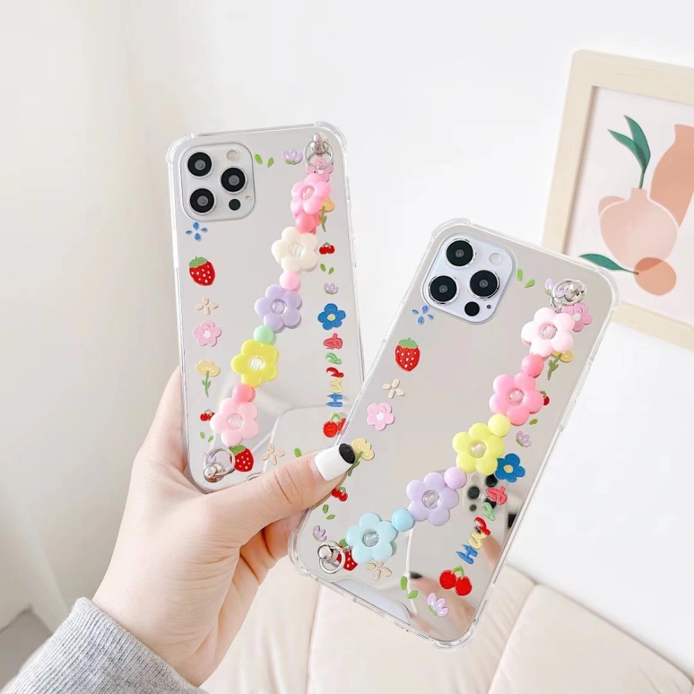 Flower Bracelet Mirror Phone Case