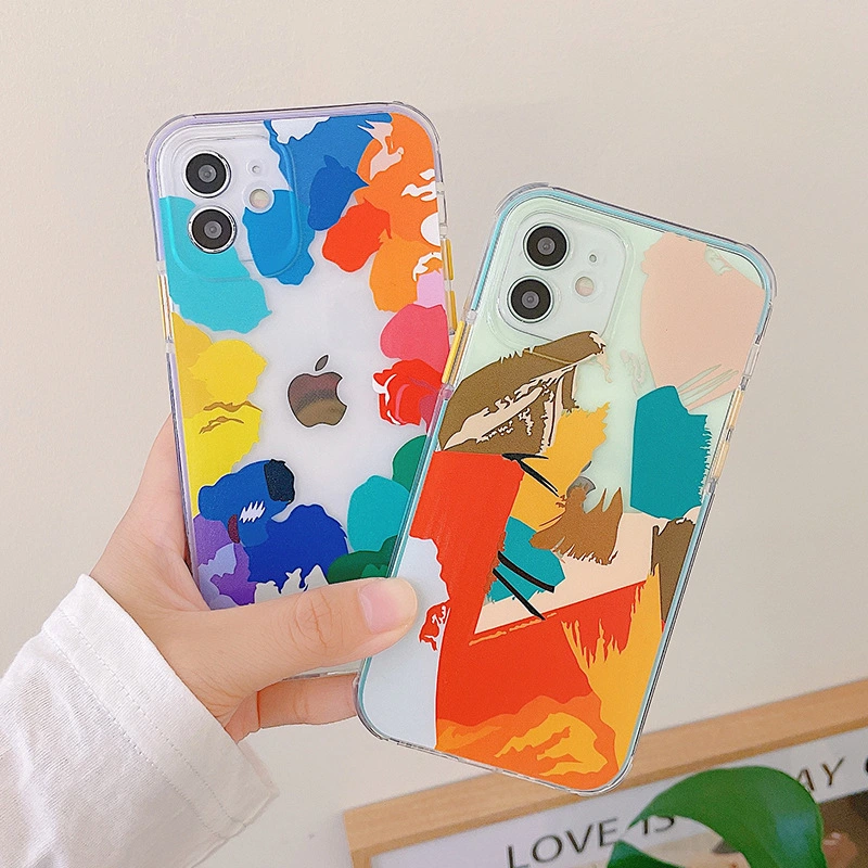 Color Graffiti Is Suitable For Apple Two-color Anti-drop TPU Soft Shell