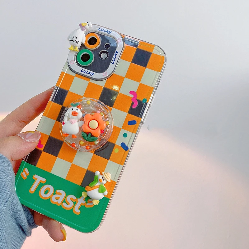 Cute Duck Phone Case With Silicone Case And Camera All Inclusive