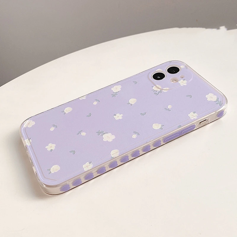 Purple Flowers All Inclusive Silicone Phone Case