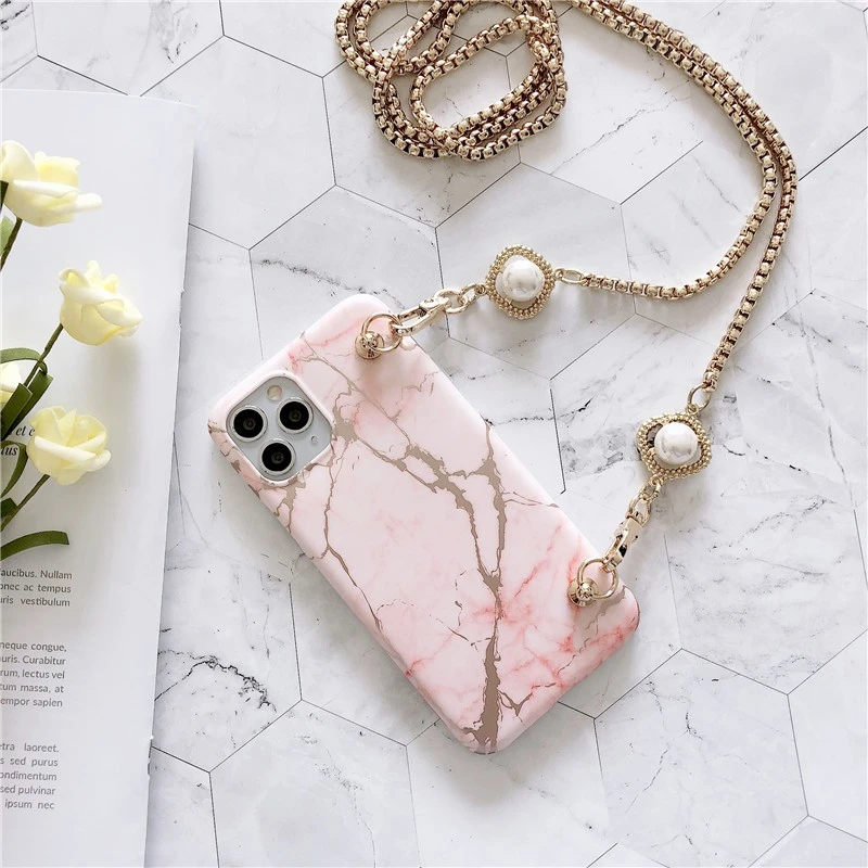 Bronzing Marble Pattern Can Diagonally Span The Phone Case