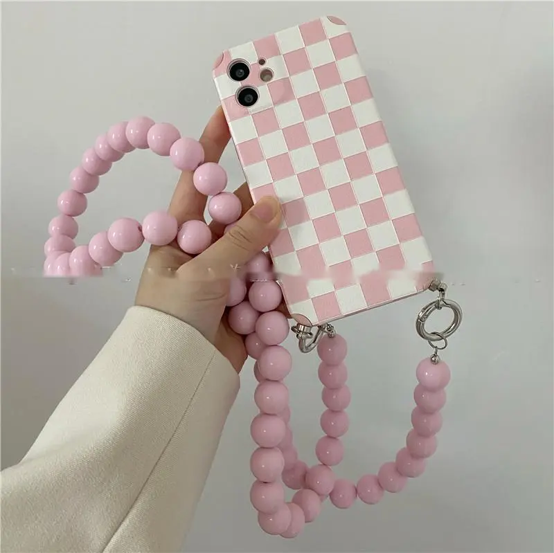 Bead Chain Diagonally Across The Phone Case