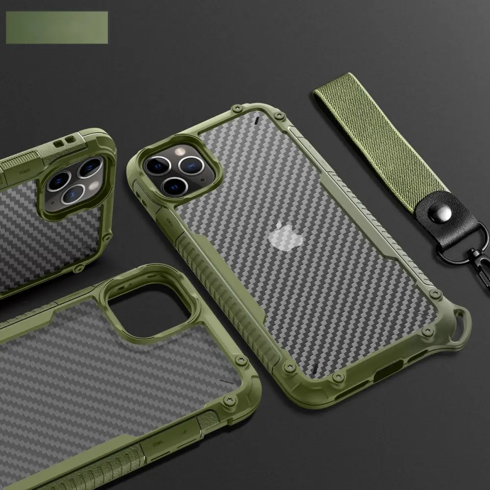 Mobile Phone Shell Carbon Fiber Pattern Armor Anti-fall Protective Cover