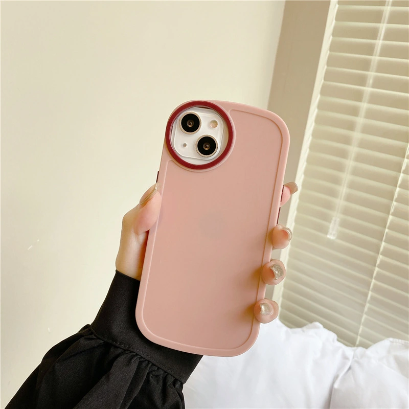 Contrast Circle Lens Matte Mobile Phone Case