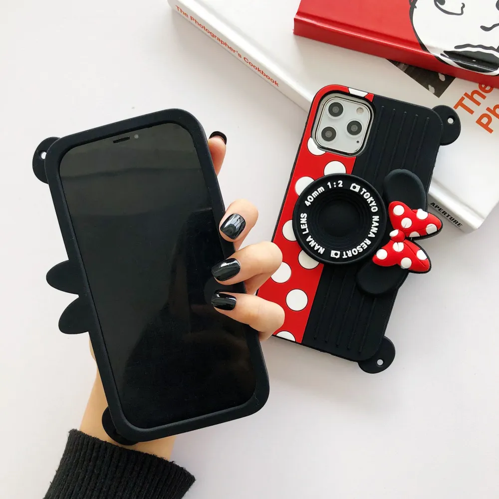 Cartoon Silicone Wave Dot Diagonally Across The Camera Phone Case