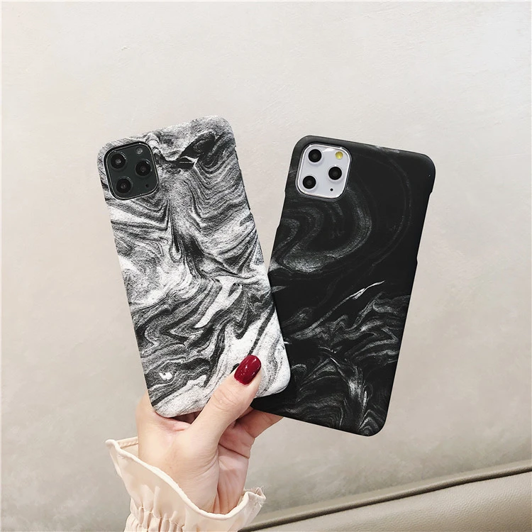 Luminous smoke marble phone case