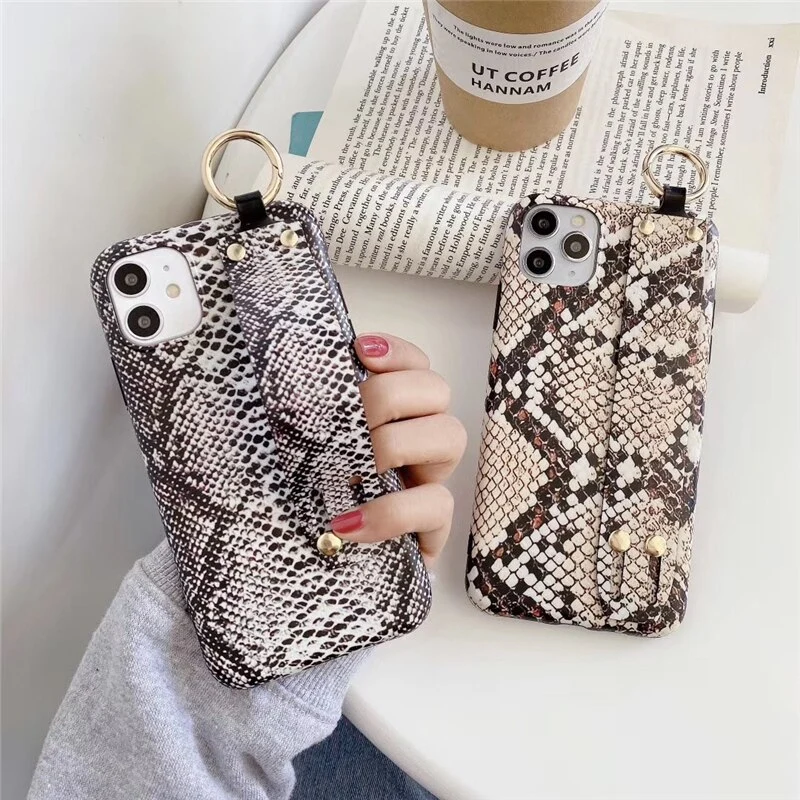 Silicone Protection Vintage Wrist With Mobile Phone Case