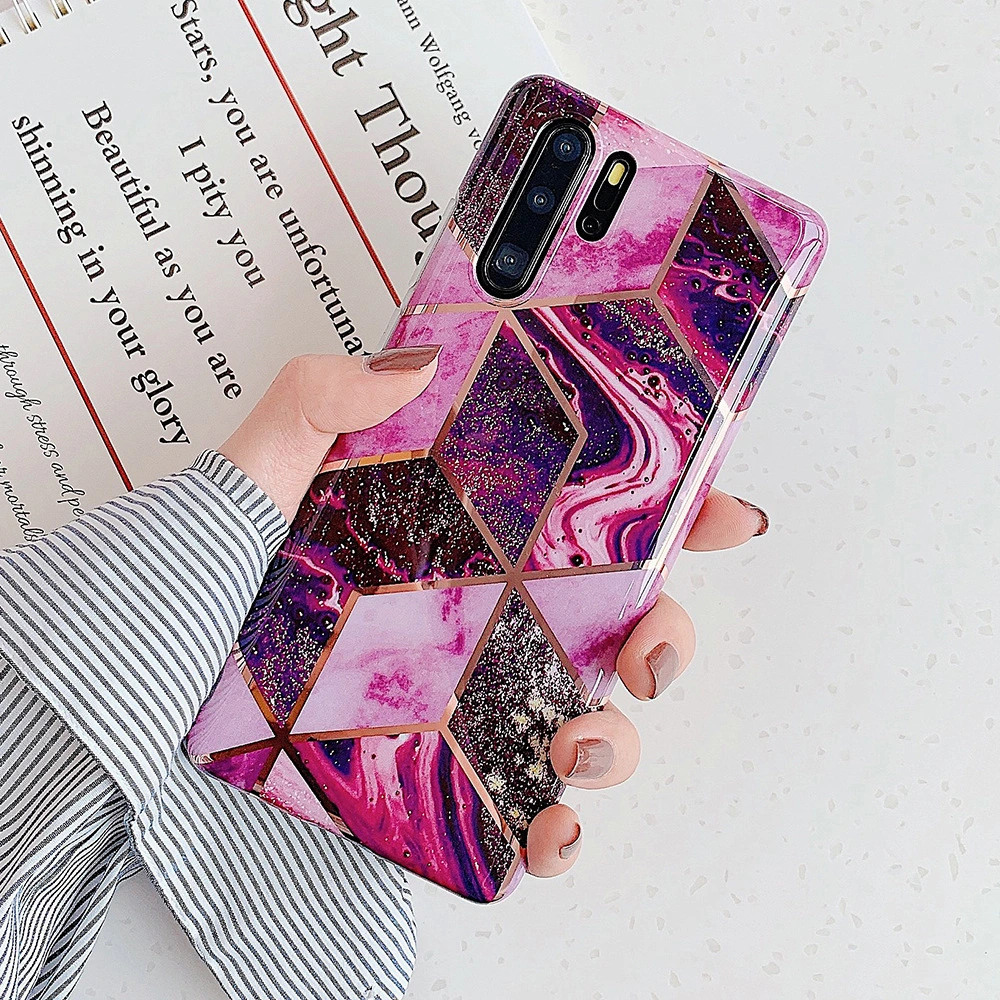 Suitable for Huawei electroplating geometric mobile phone case