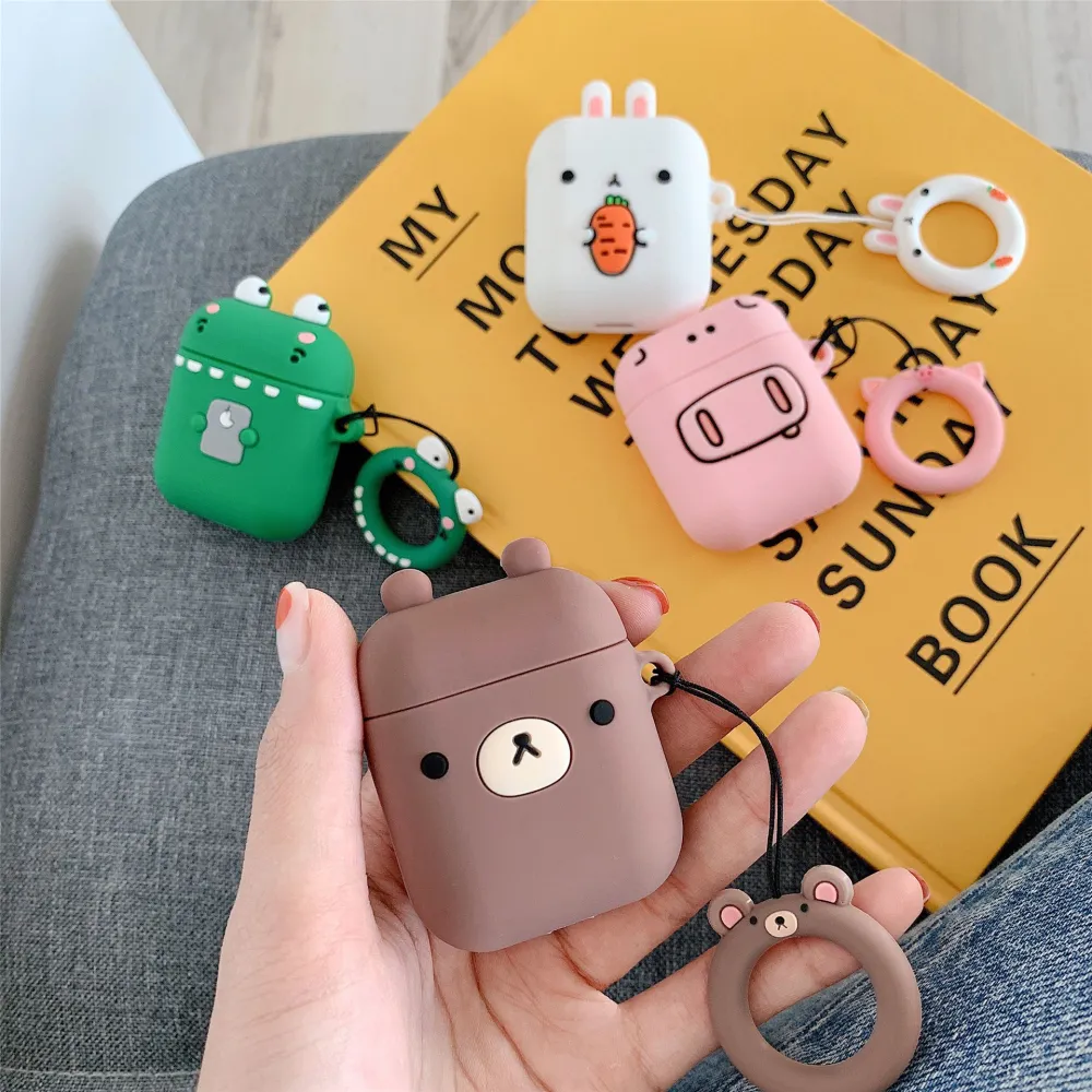 Cute white rabbit earphone shell