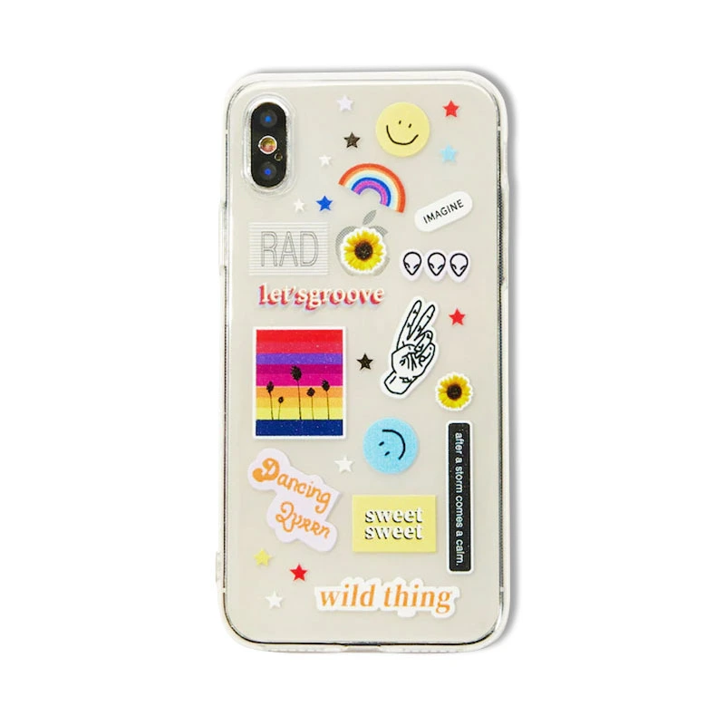 Cartoon transparent mobile phone case