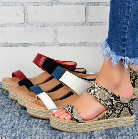 Hollow platform non-slip sandals