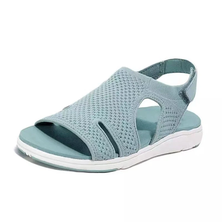Sandales Confortables Douces Femmes Sangle Croisee Reglable Conception Maille Superieure Chaussures Respirantes Nouveaute