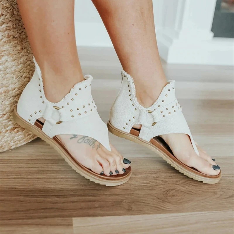 Metal Stud Flip-flop Roman Sandals