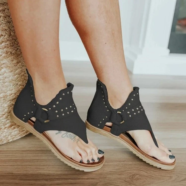 Metal Stud Flip-flop Roman Sandals