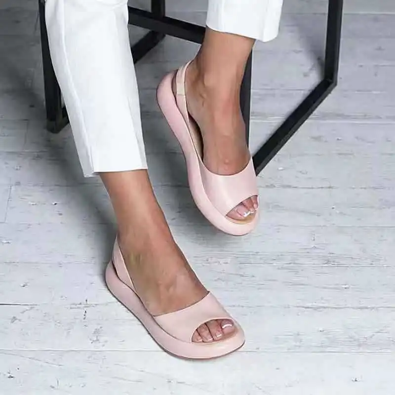 Shoes fish mouth thick ladies sandals
