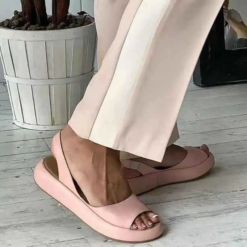 Shoes fish mouth thick ladies sandals