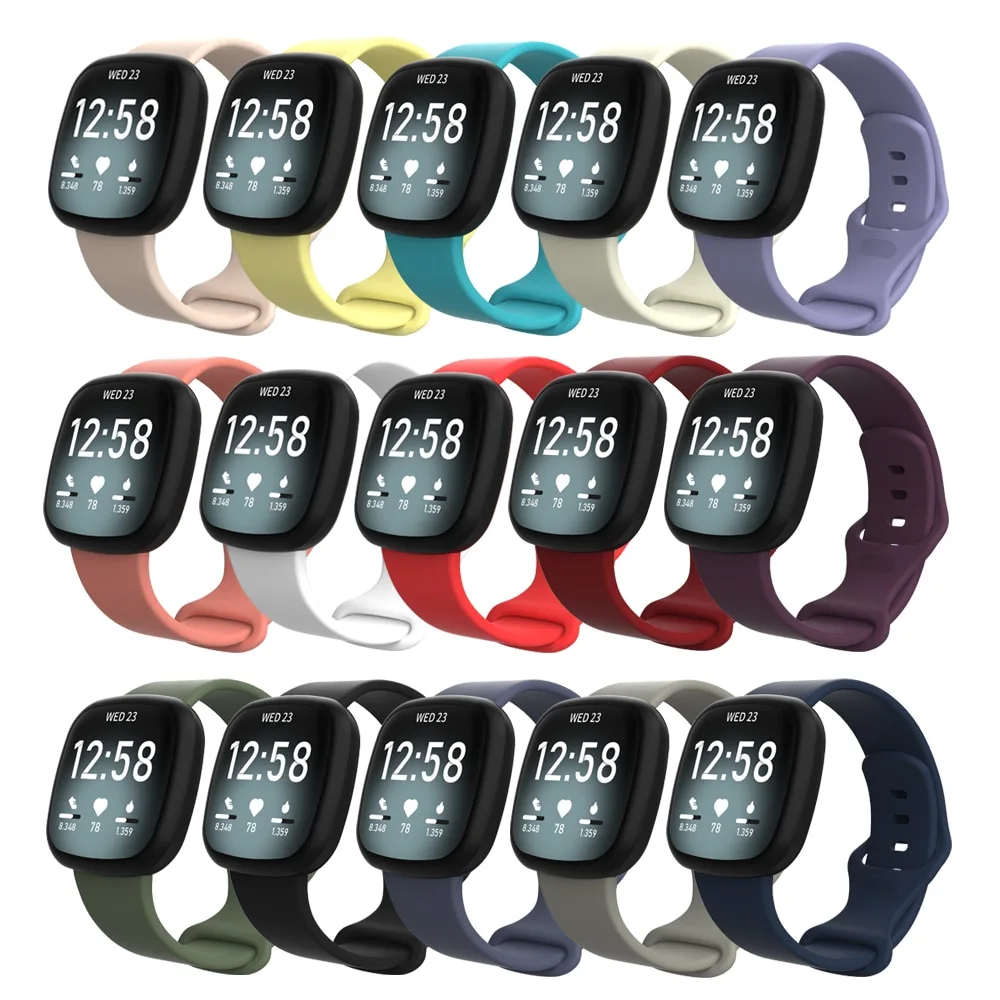 Pure color waterproof sports silicone strap