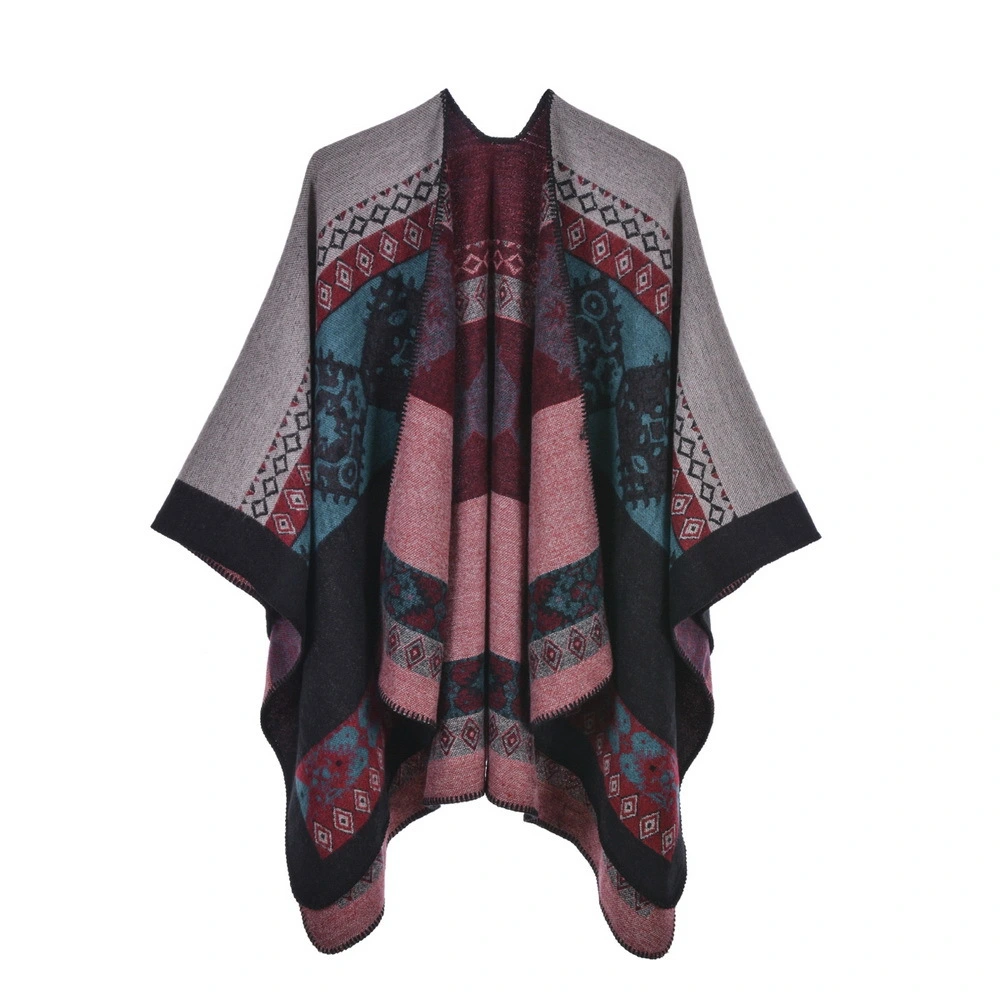 Ladies Retro Split-end Warm Imitation Cashmere Scarf