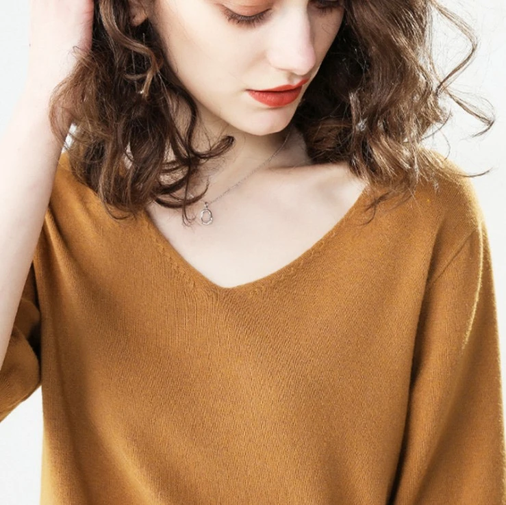 Short-sleeved Loose-fitting Korean Style Knitted Bottoming Shirt