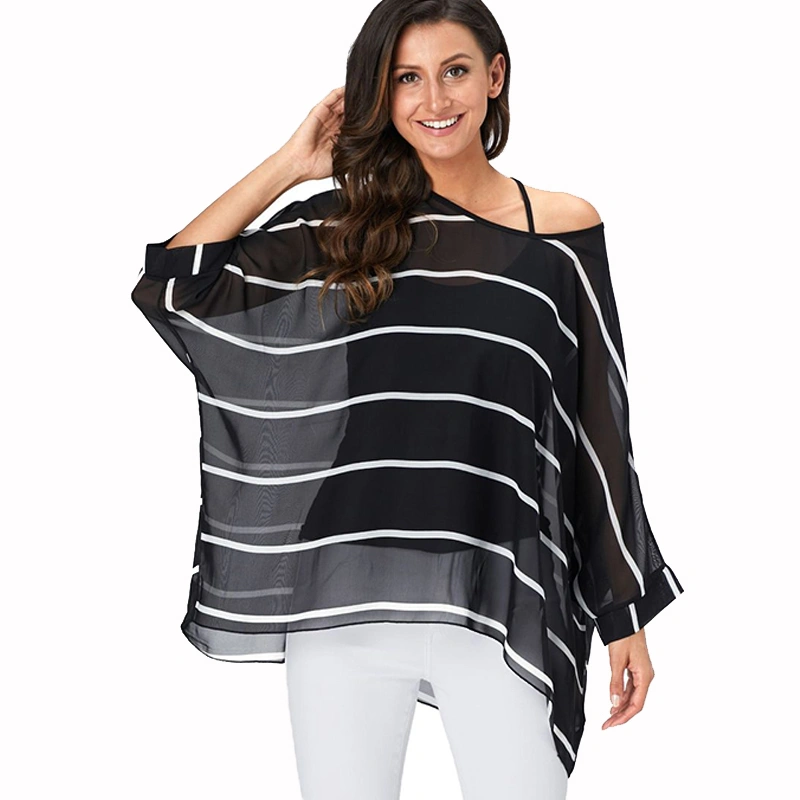 Plus size women's sunscreen bikini blouse
