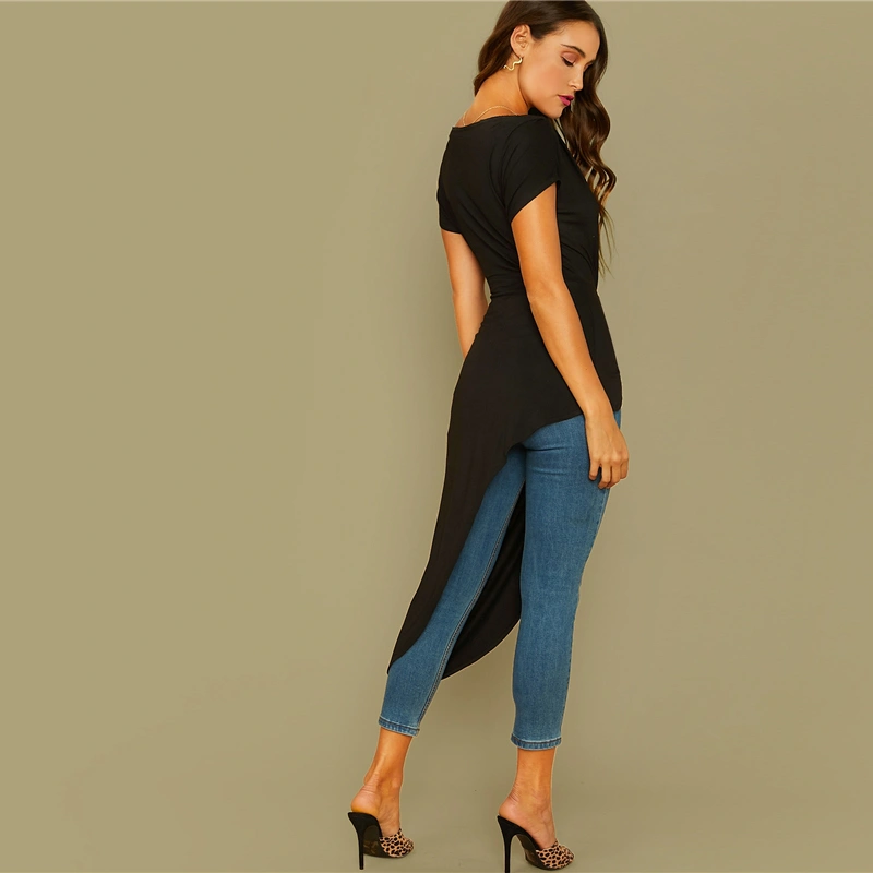 Asymmetric hem T-shirt