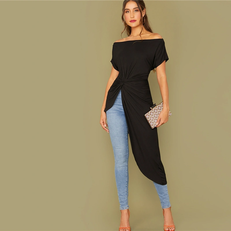 Asymmetric hem T-shirt