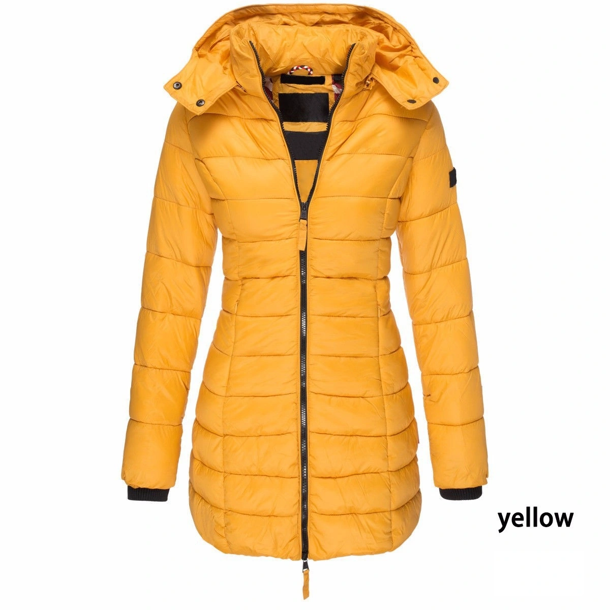 Mid-Length Hooded Cotton-Padded Jacket Women's Loose Coat