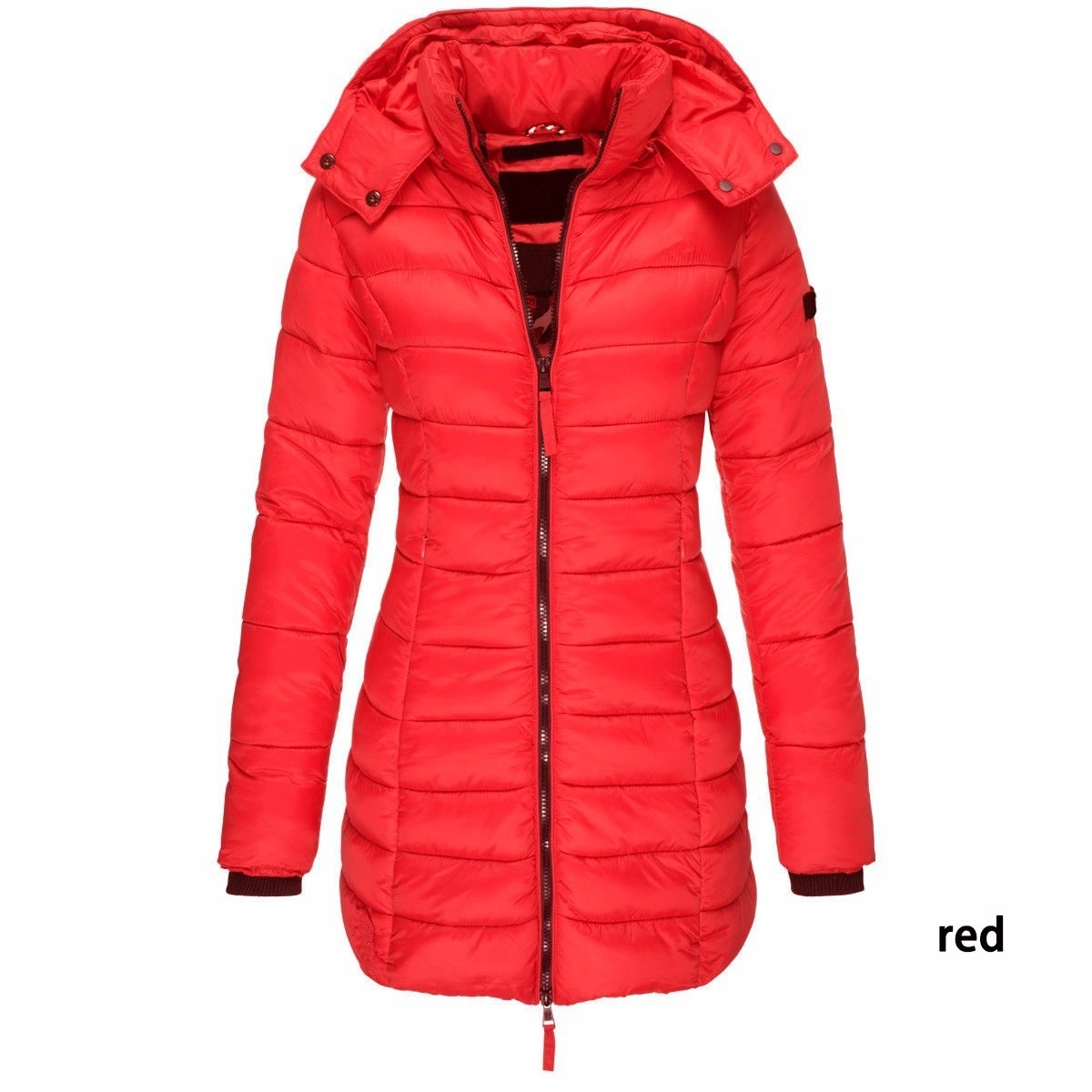 Mid-Length Hooded Cotton-Padded Jacket Women's Loose Coat