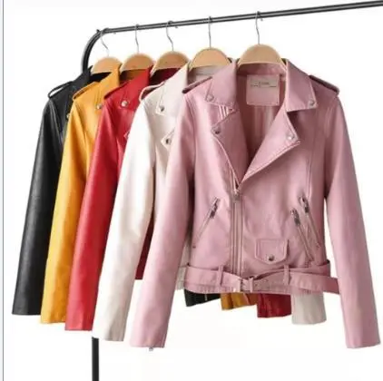 Sexy Slim Locomotive PU Leather Jacket