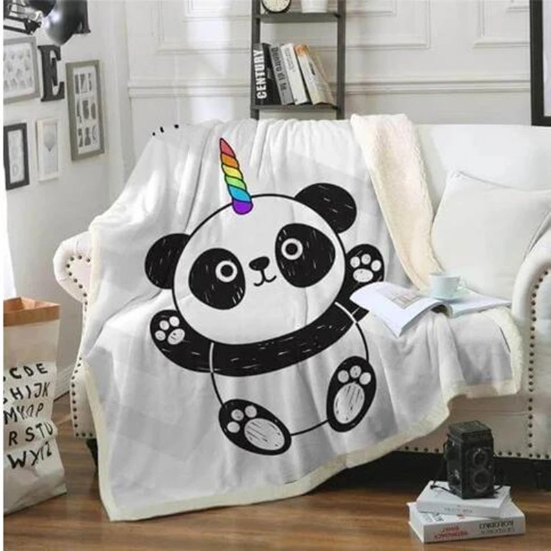 Panda series flannel blanket