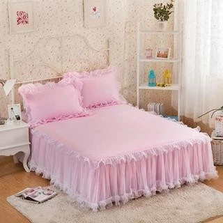 Korean Style Lace One-piece Princess Bedspread Lace Bed Cover Thick Mattress Protection Cover Sheet