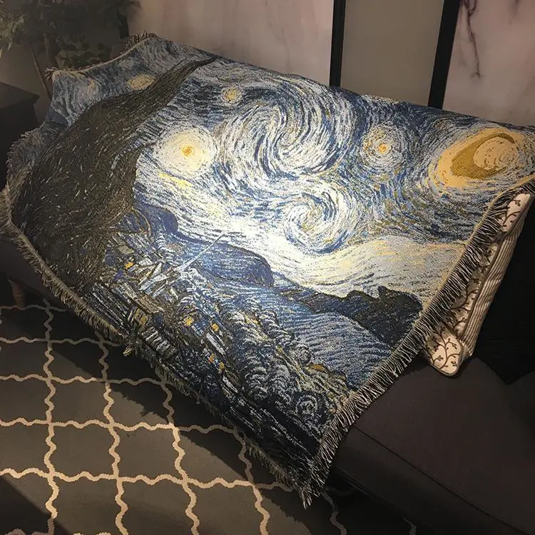 Starry night and starry sky tapestry