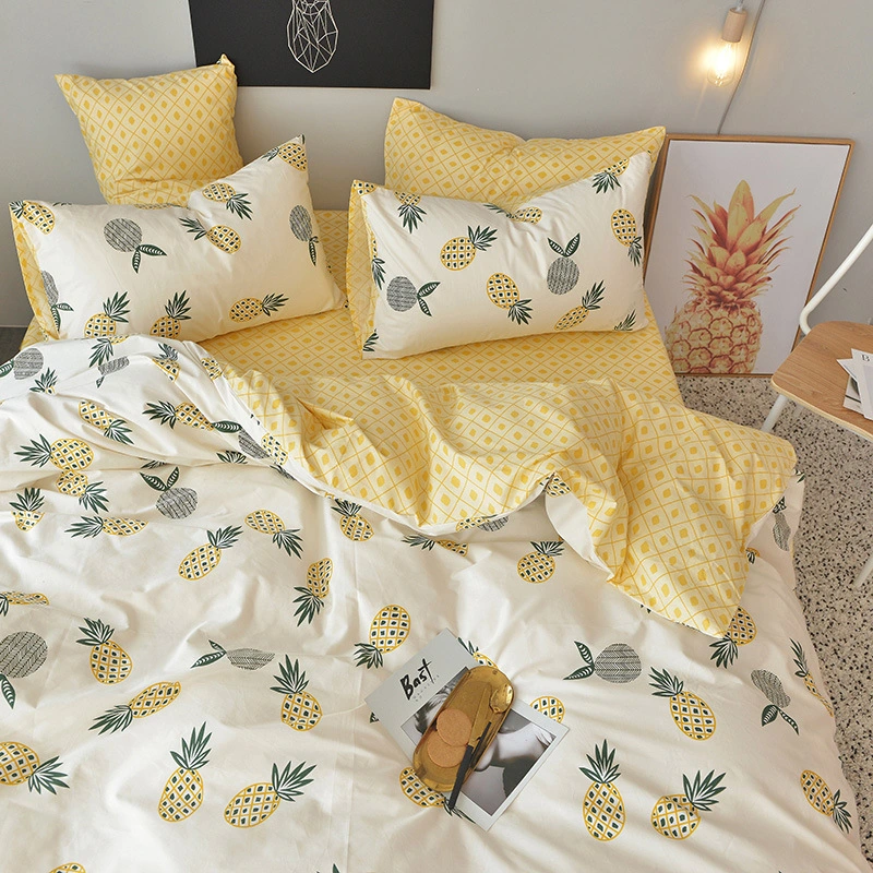 Pineapple double duvet cover spring and summer