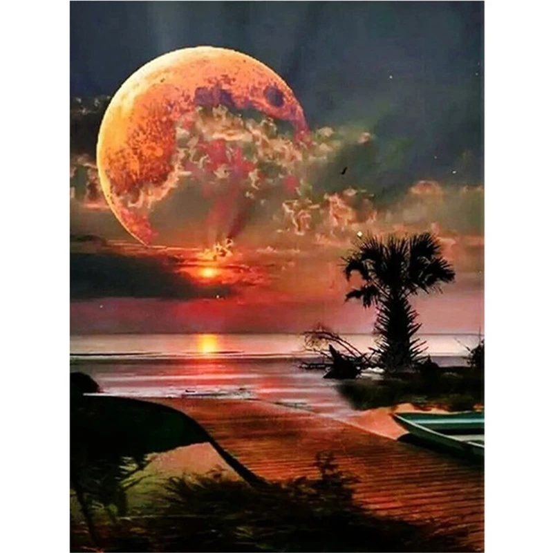 Full Diamond Sunset Sunset 5d Diamond Painting