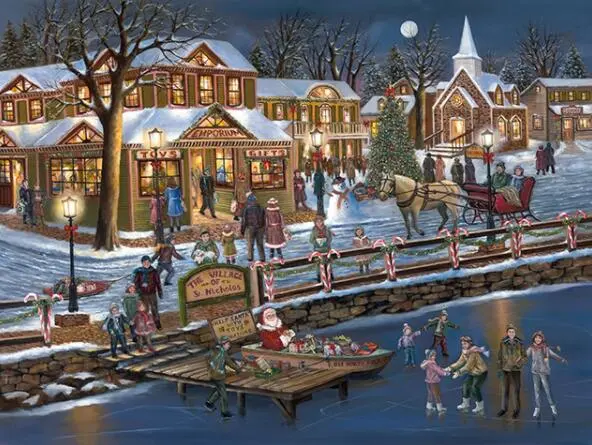 St Nicholas Village - DIY Painting By Numbers Kit