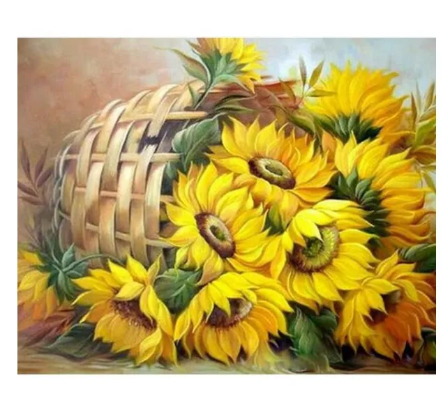 Fallen Flower Basket -  Painting By Numbers Kits