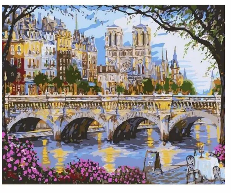 Intricate Bridge  DIY Painting By Numbers Kit